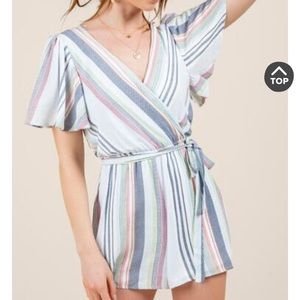 DONATED | NWOT Francesca’s Ainsley Wrap Front Romper
